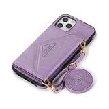 Leather Purse iPhone Case With Crossbody Strap - Creamcy Cases