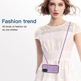 Leather Purse Samsung Galaxy Case With Crossbody Strap - Creamcy Cases