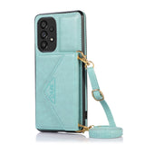 Leather Purse Samsung Galaxy Case With Crossbody Strap - Creamcy Cases