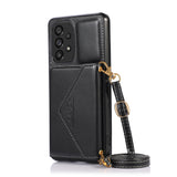 Leather Purse Samsung Galaxy Case With Crossbody Strap - Creamcy Cases