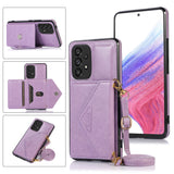 Leather Purse Samsung Galaxy Case With Crossbody Strap - Creamcy Cases