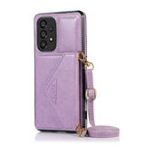 Leather Purse Samsung Galaxy Case With Crossbody Strap - Creamcy Cases