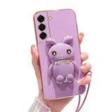 Luxury Electroplated 3D Bunny Samsung Galaxy Case - Creamcy Cases