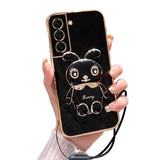 Luxury Electroplated 3D Bunny Samsung Galaxy Case (Galaxy Note, S9, S8 & A Series) - Creamcy Cases