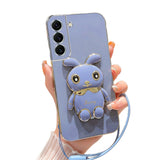 Luxury Electroplated 3D Bunny Samsung Galaxy Case (Galaxy Note, S9, S8 & A Series) - Creamcy Cases