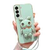 Luxury Electroplated 3D Bunny Samsung Galaxy Case (Galaxy Note, S9, S8 & A Series) - Creamcy Cases