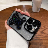 Luxury Electroplating Glitter Bear iPhone Case - Creamcy Cases