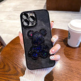 Luxury Electroplating Glitter Bear iPhone Case - Creamcy Cases