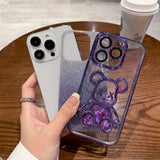 Luxury Electroplating Glitter Bear iPhone Case - Creamcy Cases