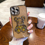 Luxury Electroplating Glitter Bear iPhone Case - Creamcy Cases