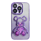 Luxury Electroplating Glitter Bear iPhone Case - Creamcy Cases