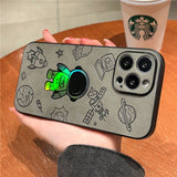 Luxury Leather Laser Cosmic Astronaut iPhone Case - Creamcy Cases