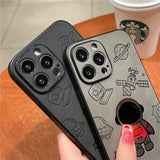 Luxury Leather Laser Cosmic Astronaut iPhone Case - Creamcy Cases