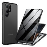 Magnetic Anti-Peeping Privacy Tempered Glass Samsung Case - Creamcy Cases