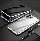 Magnetic Anti-Peeping Privacy Tempered Glass iPhone Case - Creamcy Cases