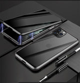 Magnetic Anti-Peeping Privacy Tempered Glass iPhone Case - Creamcy Cases