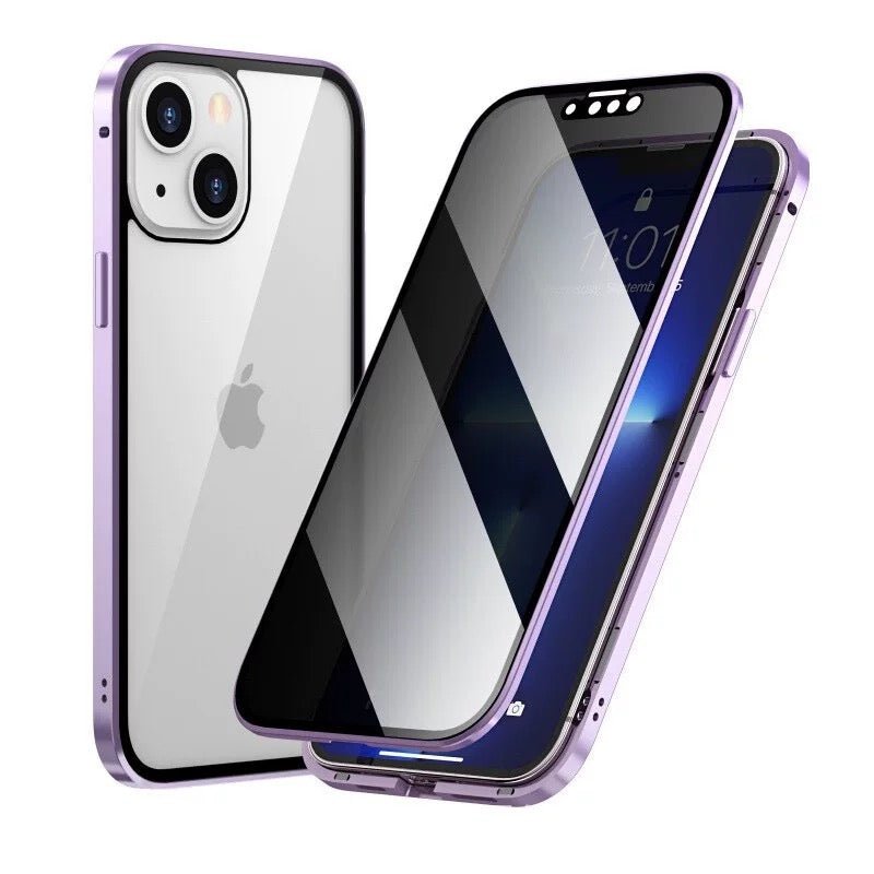 Magnetic Anti-Peeping Privacy Tempered Glass iPhone Case Magnetic Anti-Peeping Privacy Tempered Glass iPhone Case