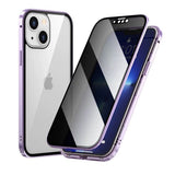 Magnetic Anti-Peeping Privacy Tempered Glass iPhone Case - Creamcy Cases