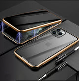 Magnetic Anti-Peeping Privacy Tempered Glass iPhone Case - Creamcy Cases