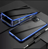 Magnetic Anti-Peeping Privacy Tempered Glass iPhone Case - Creamcy Cases