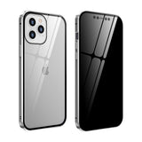 Magnetic Anti-Peeping Privacy Tempered Glass iPhone Case - Creamcy Cases