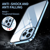 Magnetic Anti-Peeping Privacy Tempered Glass iPhone Case - Creamcy Cases