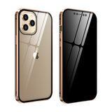 Magnetic Anti-Peeping Privacy Tempered Glass iPhone Case - Creamcy Cases
