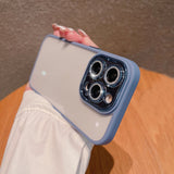 Minimal Silicone iPhone Case w/ Glitter Camera Protectors - CREAMCY
