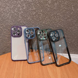 Minimal Silicone iPhone Case w/ Glitter Camera Protectors - CREAMCY