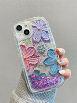 Moving Glitter Floral Market iPhone Case - CREAMCY