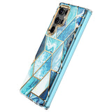Ocean Blue Geometric Marble Samsung Galaxy Case - Creamcy Cases