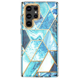 Ocean Blue Geometric Marble Samsung Galaxy Case - Creamcy Cases