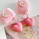 Peach Love AirPods Case With Keychain - Creamcy Cases