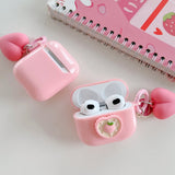 Peach Love AirPods Case With Keychain - Creamcy Cases