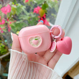 Peach Love AirPods Case With Keychain - Creamcy Cases