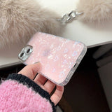 Pink Bling Bling Rainbow Heart iPhone Case w/ Crystal Lens Protector - CREAMCY
