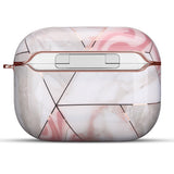 Pink Geometric Marble AirPods Case - Creamcy Cases