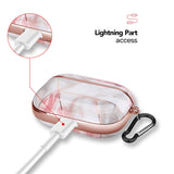 Pink Geometric Marble AirPods Case - Creamcy Cases