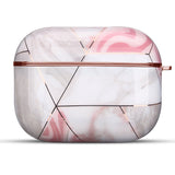 Pink Geometric Marble AirPods Case - Creamcy Cases