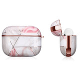 Pink Geometric Marble AirPods Case - Creamcy Cases