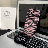 Pink Wavy Leopard iPhone Case - CREAMCY