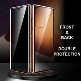 Magnetic Anti-Peeping Privacy Tempered Glass Samsung Case - Creamcy Cases