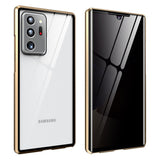 Magnetic Anti-Peeping Privacy Tempered Glass Samsung Case - Creamcy Cases
