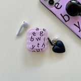 Purple Alphabet AirPods Case - Creamcy Cases