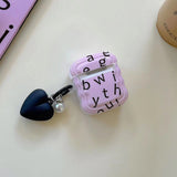 Purple Alphabet AirPods Case - Creamcy Cases