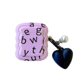 Purple Alphabet AirPods Case - Creamcy Cases