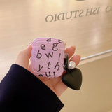 Purple Alphabet AirPods Case - Creamcy Cases