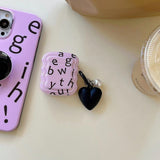 Purple Alphabet AirPods Case - Creamcy Cases