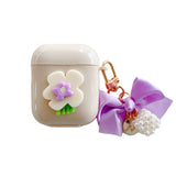 Purple Bowknot AirPods Case - Creamcy Cases