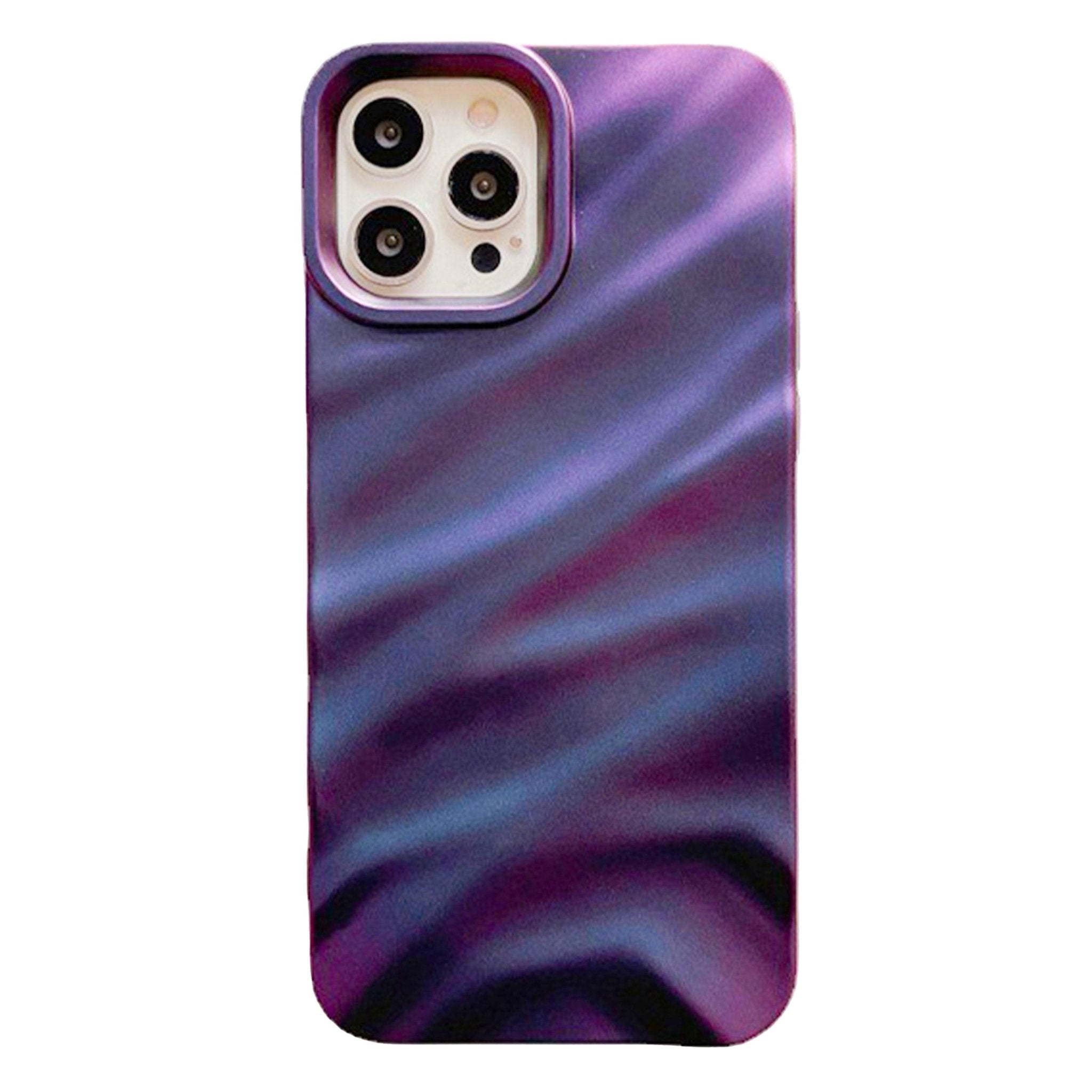 Purple Chrome Ripple iPhone Case